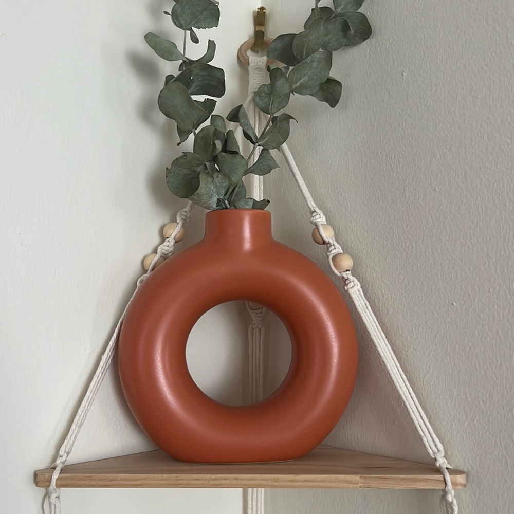 Orange circle vase
